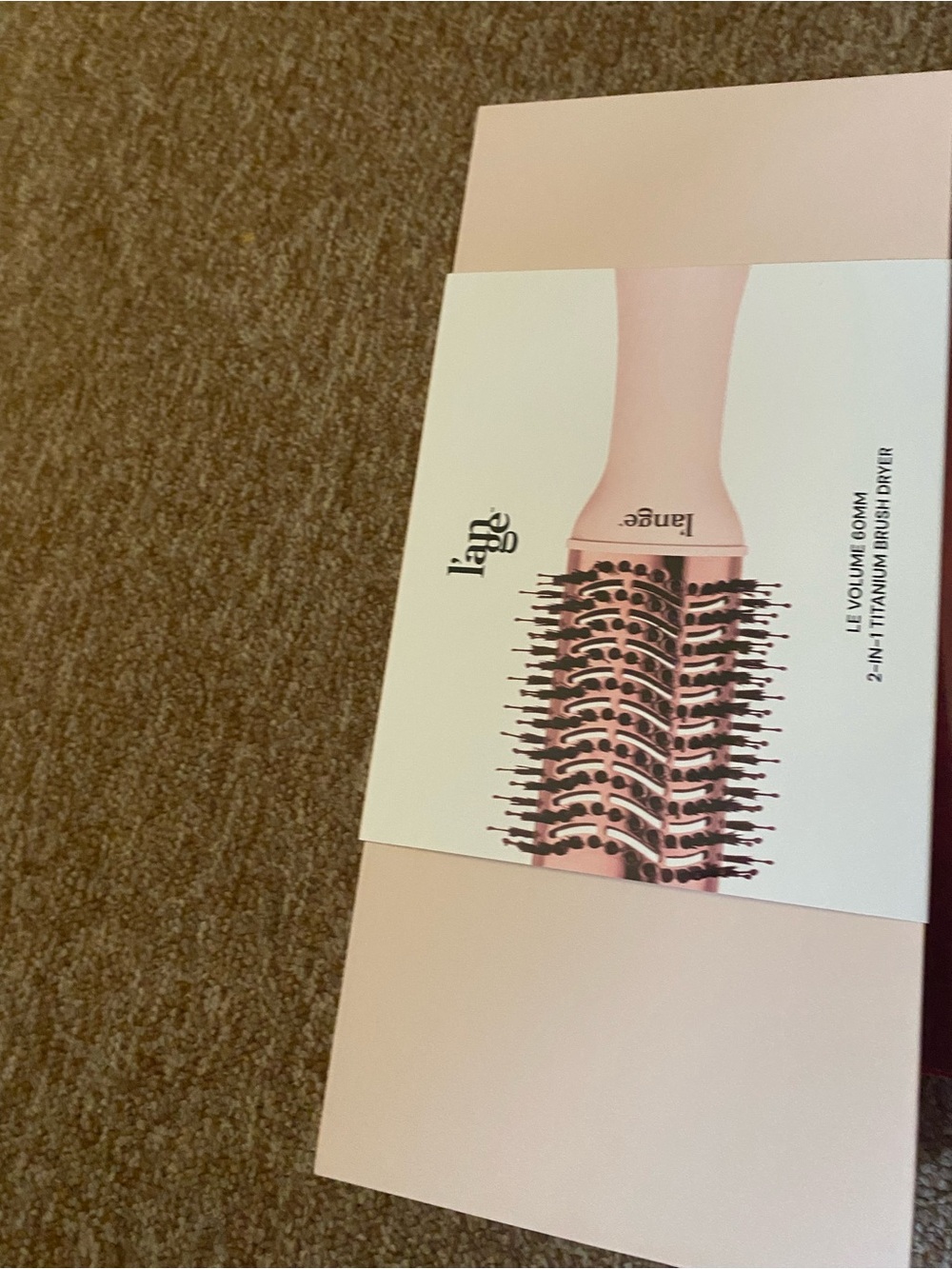 Lange Pink and Black 2-in-1 Round Brush Hair Dryer